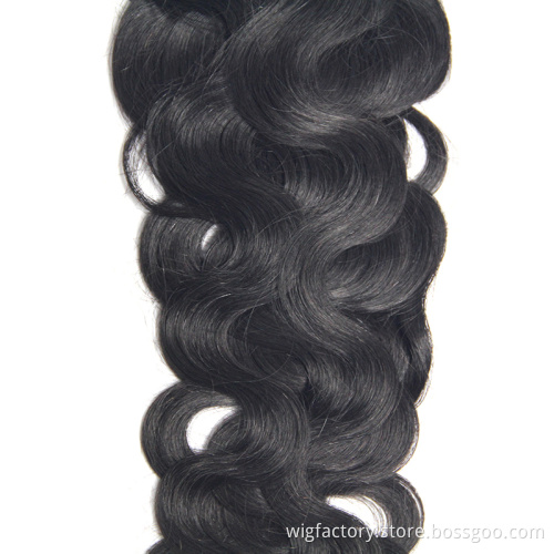 Wholesale price virgin best lady weaves, natural color malaysian ocean wave weft hair